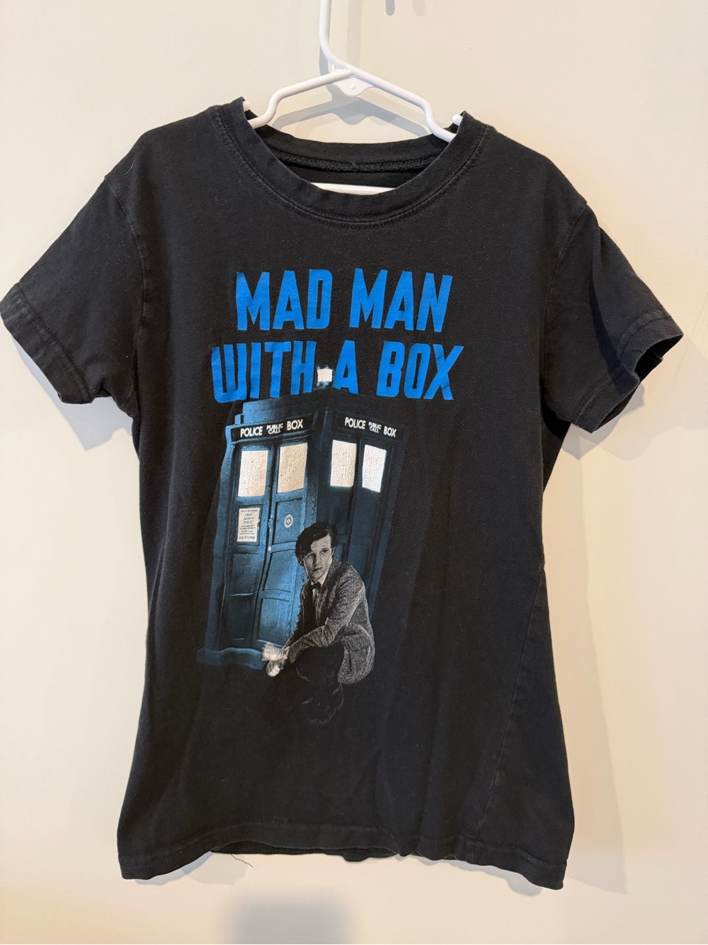 Ripple Junction Black 'Mad Man With A Box' Graphic Tee with Blue Print